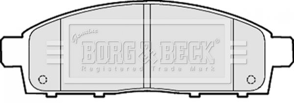 BORG & BECK Комплект тормозных колодок, дисковый тормоз BBP2054